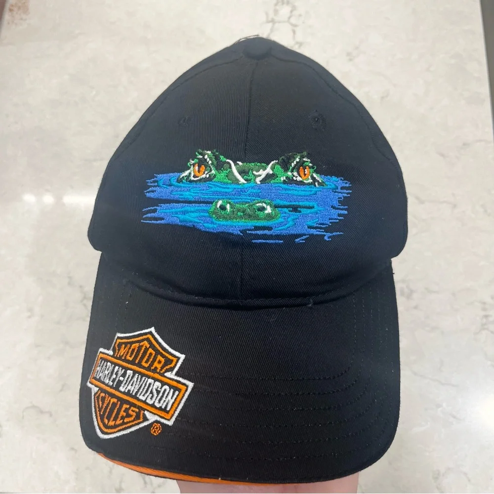 Harley Davidson Hat Adjustable Snapback Cap Gainesville Florida Alligator - Picture 3 of 8